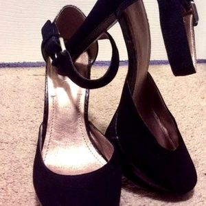 Black Suede BCBG Mary Jane Pumps/ Heels